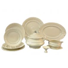 Столовый сервиз на 6 персон Слоновая кость Платиновый кант 07562011-1138 LEANDER