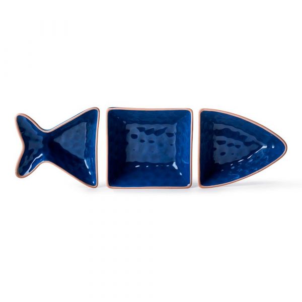 Менажница SAGAFORM «Fish» из 3-х частей цвет синий 