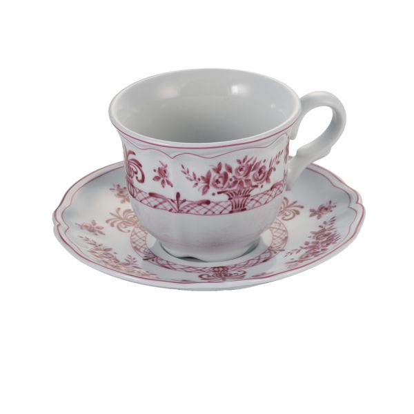 Чайная кружка 200 мл NEOS ANTHIROS, фарфор, белый/розовый LE COQ