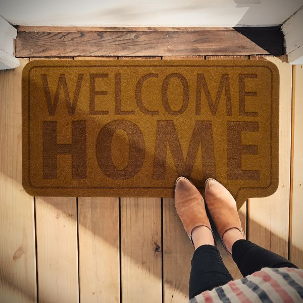 Коврик придверный Welcome Home коричневый