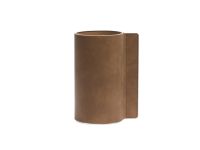 Ваза для цветов с кожаной отделкой, цвет бежевый, LIND DNA 983048