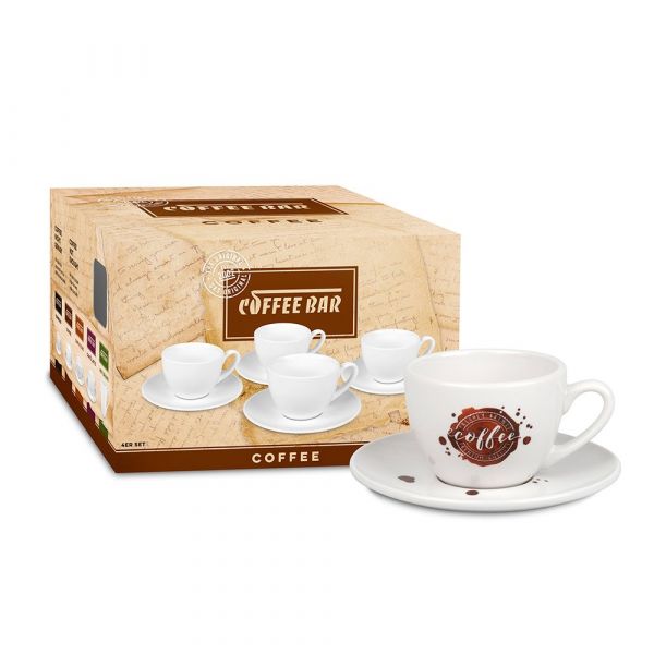 Набор из 4 кофейных пар для кофе 'Брызги кофе' Koenitz 