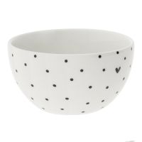 Пиала Bastion Collections Happy Нearts Dots Black средняя 