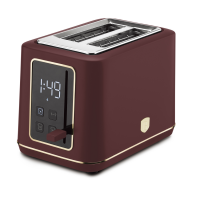 Тостер цифровой электрический, пластик, матовый бордо, Leonardo BERLINGER HAUS