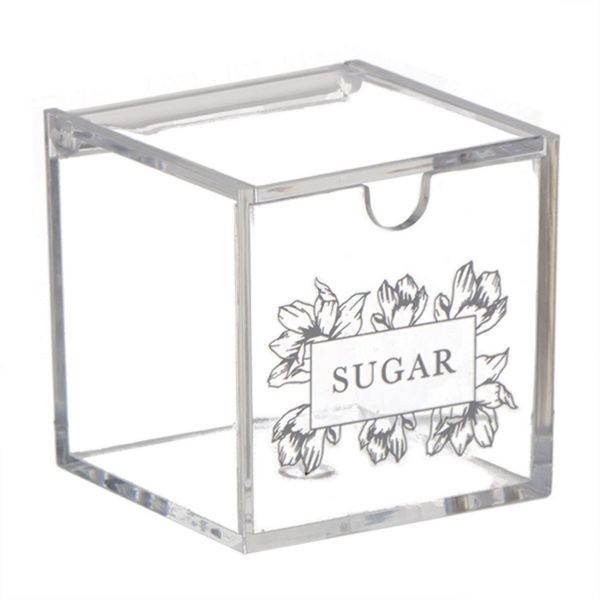 Сахарница с ложкой Flora 200гр акриловая