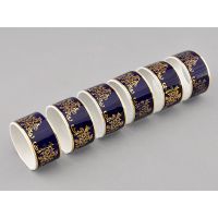 Набор колец для салфеток 6 шт Золотая роза, кобальт 02164611-0431 LEANDER