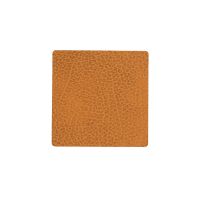 Подставка под кружку из натуральной кожи квадратный 10x10 см, цвет карри, HIPPO LIND DNA 981086