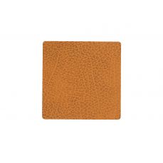 Подставка под кружку из натуральной кожи квадратный 10x10 см, цвет карри, HIPPO LIND DNA 981086