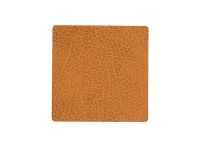 Подставка под кружку из натуральной кожи квадратный 10x10 см, цвет карри, HIPPO LIND DNA 981086