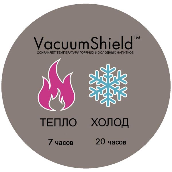 Детская термос-фляга TEMPflask™ Cow 0.35л фиолетовая