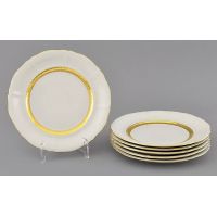 Набор десертных тарелок 17 см, 6 шт Соната Золотой кант 07160317-1239 LEANDER