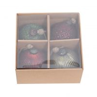 Набор елочных игрушек из 4 штук 10x10x10 см red/green/yellow ROOMERS FURNITURE