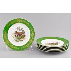 Набор тарелок мелких 25 см, 6 шт Мэри-Энн Царская охота 03160115-0763 LEANDER