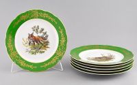 Набор тарелок мелких 25 см, 6 шт Мэри-Энн Царская охота 03160115-0763 LEANDER