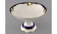Ваза для фруктов на ножке Соната 23 см Кобальтовый орнамент 07116155-1357 LEANDER