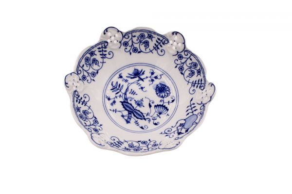 Миска на ножке гладкая, ажурная 17 см Луковый рисунок 38116163-0055 LEANDER