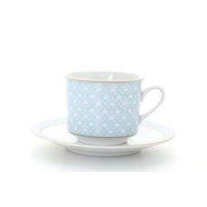 Набор чашек высоких с блюдцем 6 шт 200 мл 02160415-243B LEANDER