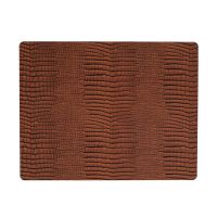 Сервировочная салфетка из натуральной кожи прямоугольная 30х40 см, цвет коньячный, CROCO LIND DNA 98325