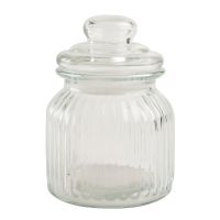 T&G Ёмкость для хранения Glass Jars Ribbed