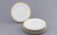 Набор тарелок десертных 19 см 6 шт Отводка золото 02160329-0511 LEANDER