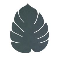 Сервировочная салфетка из натуральной кожи лист монстеры 42х35 см, цвет темно-зеленый, Hippo LIND DNA 989953