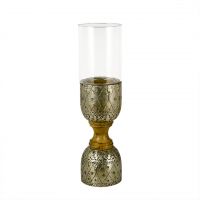 Подсвечник  Light burnt with ant. silver metal finish  ROOMERS FURNITURE