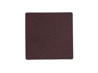 Подставка под кружку из натуральной кожи квадратный 10x10 см, цвет сливовый, LIND DNA 981099