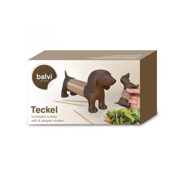 Емкость для соли, перца или зубочисток Teckel коричневый