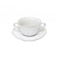 Чаша с блюдцем 400 мл IMPRESSIONS white CASAFINA BY COSTA NOVA