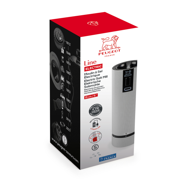 Мельница для соли электрическая 15 см, Line Z, цвет алюминий Peugeot 4313100