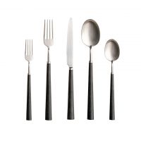 Набор столовых приборов 5 предметов  Brushed - black cable  Costa Nova