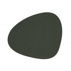 Сервировочная салфетка из натуральной кожи фигурная 36х42 см, цвет темно-зеленый, NUPO LIND DNA 981065
