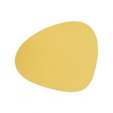 Сервировочная салфетка из натуральной кожи фигурная 24x28см, цвет желтый, NUPO LIND DNA 981034