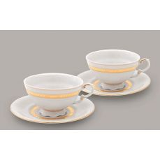 Набор из двух чайных пар 200 мл Золотой кант 07140425-1239 LEANDER