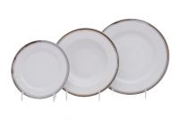 Набор тарелок Сабина 18 предметов (19+23+25 см) Платиновая отводка 02160129-0011 LEANDER