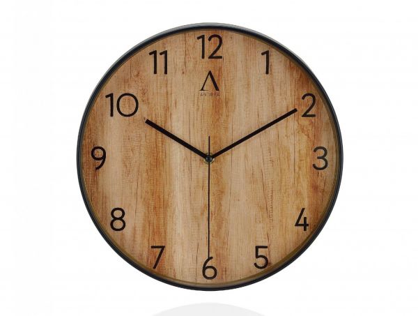 Часы настенные эффект дерева Andrea House Wood 