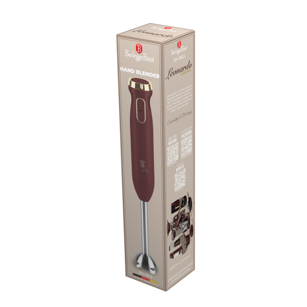 Блендер погружной электрический, бордовый Leonardo BERLINGER HAUS
