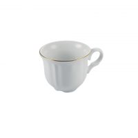 Кофейная кружка 100 мл HARMONIAE, фарфор, белый с золотым кантом LE COQ