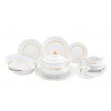 Столовый сервиз Соната 25 предметов на 6 персон Золотой кант 07162011-1239 LEANDER