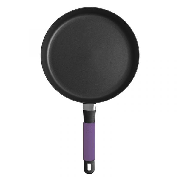 Сковорода Индукционная ?24cm, с баклажановой силиконовой ручкой, h=5 cm     (10)     37124v