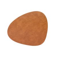 Сервировочная салфетка из натуральной кожи фигурная 24x28см, цвет рыжий, Hippo LIND DNA 990017