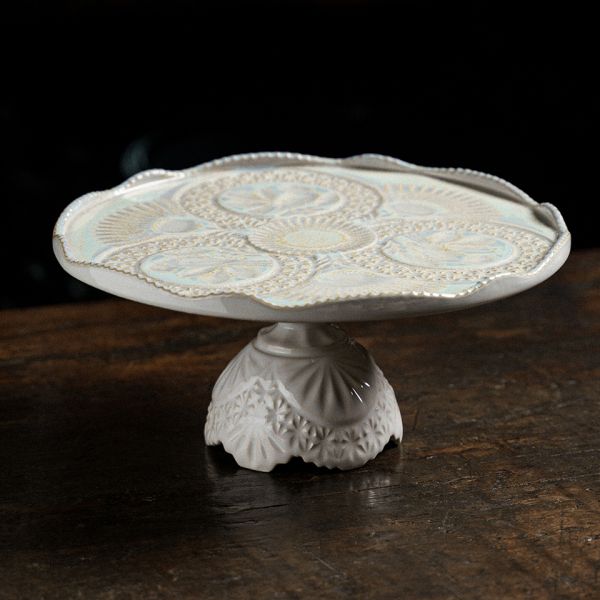 Блюдо на ножке 31 см, керамика, голубой, Cristal COSTA NOVA
