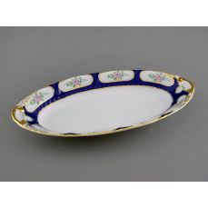 Блюдо овальное 23 см Розовый цветок, кобальт 07116125-0419 LEANDER