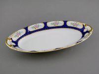 Блюдо овальное 23 см Розовый цветок, кобальт 07116125-0419 LEANDER