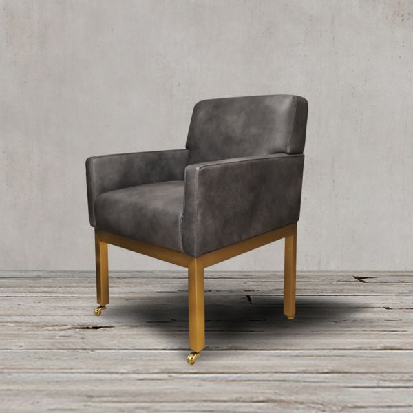 Полукресло 59x68x85 см grey/matte gold ROOMERS FURNITURE