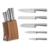 Набор 6 ножей с подставкой из акации, Berlinger Haus, stainless steel, серебристый     (6)     BH/3124