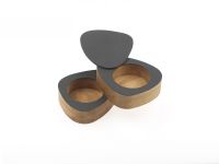 Набор солонка/перечница фигурная 8х10х3 см, цвет антрацит, NUPO LIND DNA 981866