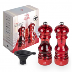 Набор мельниц для соли и перца PODIUM 18 см (прозрачный красный акрил) Peugeot 47993