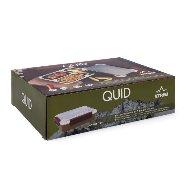 Ланч-бокс трехсекционный из нержавеющей стали Go Xtrem 750мл