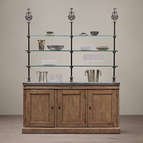 Шкаф Сервинг 173x49x260 mixed  RESTORATION HARDWARE